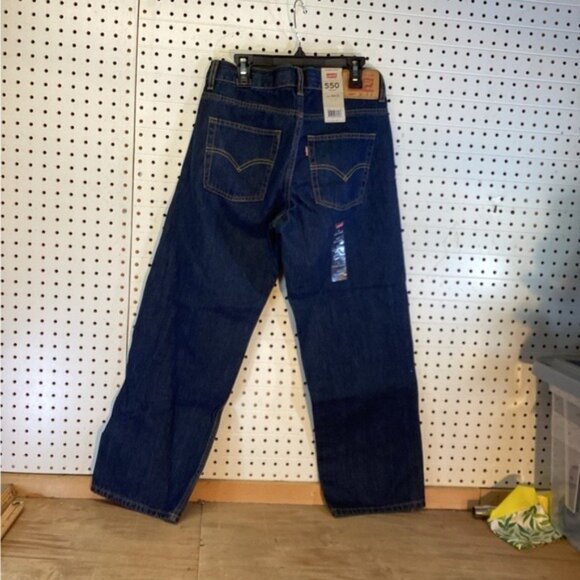 cowgirl argyle boho cozy grandpa dad Straight Fit Jeans 550 size 30/26 Levi - Picture 2 of 5